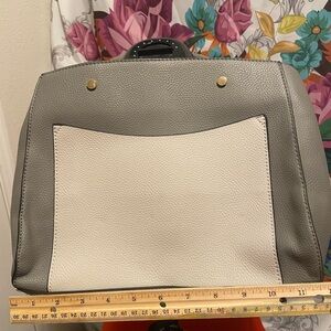 Two tone gray handle bag